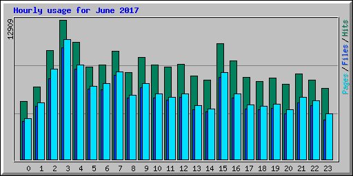 Hourly usage for June 2017
